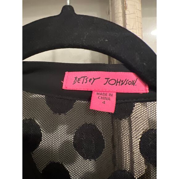 Betsey Johnson size 4 black jumpsuit with lace top - Picture 3 of 4